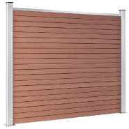 Vidaxl panneau de clôture wpc 180x146 cm marron 148980_1