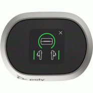 ÀÉcouteurs sable blanc Poly Voyager Free 60+ UC + adaptateur USB-C BT700 + étui de charge avec écran_1