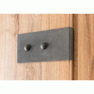 Lit Lisburn style industriel - 140x200 cm - Chêne poutre - Design moderne et robuste_1