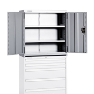 Sur-meuble pour caissons Uniworks - ESM900 - 2 portes à fermeture centralisée - Charge 150 kg par tablette_1