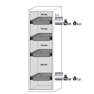 Armoire de sécurité S-CLASSIC-90 modèle S90.196.060.WDAS - Réf 30228-001-33689 - Type 90 - Stockage de substances inflammables selon NF EN 14470-1_1