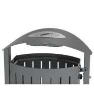 Corbeille publique Silaos en acier - 50 litres - Réf : 594148.Gpro_1