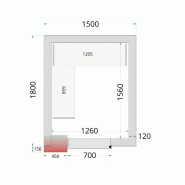 Kit de rayonnage pour Chambres Froides Négatives Tefcold CRNF1518_1