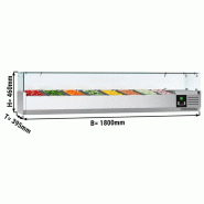 Saladette réfrigérée à poser 8 bacs gn 1/3 - vitrine à ingrédients de 180 cm_1