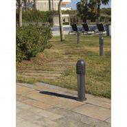 Borne Siroco IP44 E27 14W - Aluminium gris - Hauteur 65 cm - Résistante à la corrosion saline_1