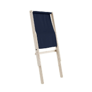 Fauteuil futon Boogie - Hêtre massif naturel - Coloris bleu marine - Design compact et pliable_1