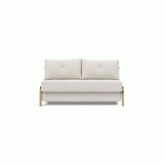 Canapé design convertible Cubed Wood 02 - Innovation Living - 200x140 cm - Tissu Vivus Dusty Off White_1