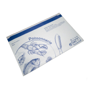 1000 pochettes adhésives poissonnerie 16×25 cm personnalisables - étanches et aptes au contact alimentaire_1