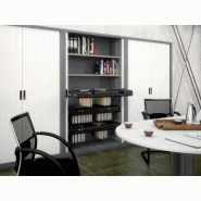 Armoire à rideaux métallique haute Protek - monobloc, finition argent, dimensions variées_1