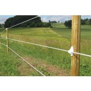 Clôture Hot Cote pour chevaux - Horse Stop - 400m blanc, ø 8mm, fil acier zingué enrobé polyéthylène - Ref. Chc400_1