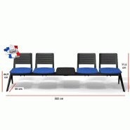 Poutre d'accueil mixte Smash - Sokoa - Bleu, 4 places + 1 tablette_1