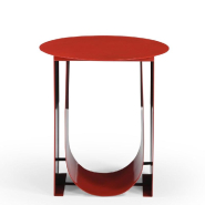 Table de présentation Anniversaire RETIF rond rouge Ø40x45 cm_1