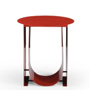 Table de présentation Anniversaire RETIF rond rouge Ø40x45 cm_1