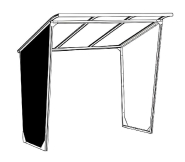 Abri cycle incliné thermolaqué - Aluminium - 2540 mm de long - Toiture polycarbonate_1