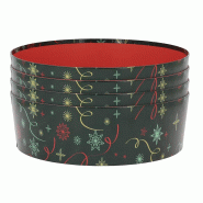 Boite carton ronde empilable Noel Vert  Ø33 -_1