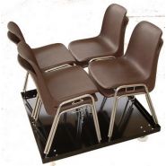 14031a824 - Chaises empilables Millet-Culinor - Polypropylène, dimensions L. 0.44 x P. 0.50 x H. 0.80m_1