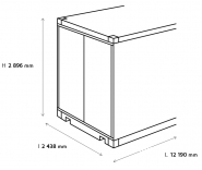 Container maritime 40 pieds high cube