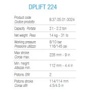 Crics pneumatiques Dplift 224 - Dino Paoli - capacité 2T - poids 14 kg_1
