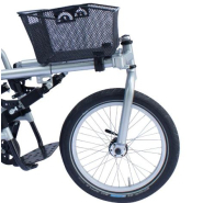 Lomo 360 : 3ème roue de 16 pouces pour fauteuils roulants avec système de fixation par mâchoire_1