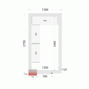 Kit de rayonnage pour Chambres Froides Négatives Tefcold CRNF1527_1
