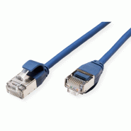 ROLINE Cordon DataCenter U/FTP Cat.6A (Classe EA), LSOH, slim, bleu, 2 m_1