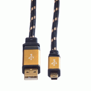ROLINE GOLD Câble USB 2.0, type A - mini 5- broches, 1,8 m_1