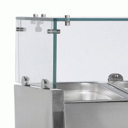Vitrine réfrigérée GN1/4 GVC33-150 Inox L1500mm 32372 TEFCOLD_1