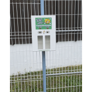 Cendrier d'extérieur sur pied avec sondage simple et ludique pour villes, entreprises, établissements publics, plages_1