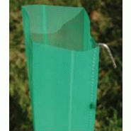 Gaine de désherbage renforcée - plastique vert - hauteur 50 cm - Ø11 cm - lot de 100 unités_1
