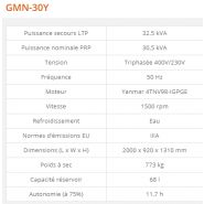 GMN-30Y - Groupe électrogène industriel Generac 32,5 kVA - Série GMN Euro, moteur norme IIIA_1