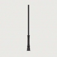 Mât d'éclairage public Chambord n°2 - Hauteur 4.10 à 5.11 m - Fonte thermolaquée et protection anticorrosion_1