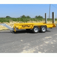 Remorque porte-engins Gourdon 3.5T - 2 essieux - mécanosoudée avec rampes assistées_1