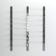 Élément suivant Zetawall chrome 7 tablettes verre L90xH240cm_1
