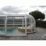 Abri piscine haut télescopique manuel en aluminium - manipulation facile - ouverture centrale_1