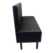 Banquette d'intérieur Rotterdam tapissée simili cuir noir_1