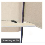 Isoloir électoral pour personnes à mobilité réduite - dimensions spécifiques 1000x1300 mm - structure acier laqué et panneaux en tôle beige_1