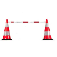 Lisse extensible pour cônes - Léger et robuste en polyéthylène - Bande réfléchissante classe 1_1