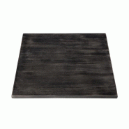 Plateau de table carré pré-percé vintage noir 700mm | Bolero - CY969_1