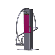 Support et station de recharge extérieure pour 1 vélo électrique - Velec Mono avec prise IP55_1