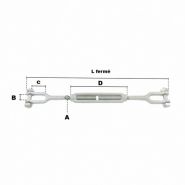 Tendeur d'arrimage - sécurité levage - à cage - SLT 2 230 - acier zingué avec chapes et certificat de conformité_1