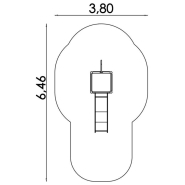 Toboggan en acier inoxydable et PEHD pour aire de jeux - Référence BT11320 - Conforme EN1176_1