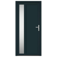 Vidaxl porte d'entrée anthracite 98x208 cm pvc 3157104_1