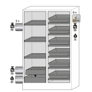Armoire de sécurité combinée K-PHOENIX-30 modèle K30.197.120.MV.FWAS - 30342-001-30347_1