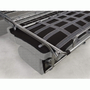 Canapé convertible express CRÉPUSCULE - Matelas BULTEX® 140cm - Tissu tweed fashion gris silver_1