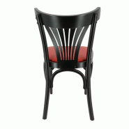 Chaise bois New Orleans assise simili rouge - ROUGE_1