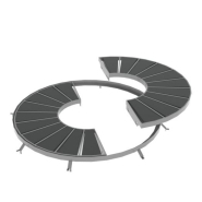 Grille d'arbre ronde autoportante en acier - Série trafic - Résistance 3,5 T - Diamètre 1320 mm - DELIA_1