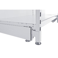 Pied S50 - Longueur 570mm - 2 Vérins - Pour Montant 60x30mm ou 80x30mm - Couleur Crème - Matière Acier_1