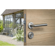 Serrure encastrable pour porte d'entrée Monomax NF - Têtière inox, pêne bipente réversible, garantie 10 ans - THIRARD_1