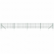 Vidaxl clôture en treillis métallique et piquet d'ancrage vert 1,1x10m 154130_1