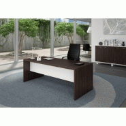 Bureau de direction T45 - Quadrifoglio - Plateau anti-rayures et pieds panneaux avec caisson 3 tiroirs_1